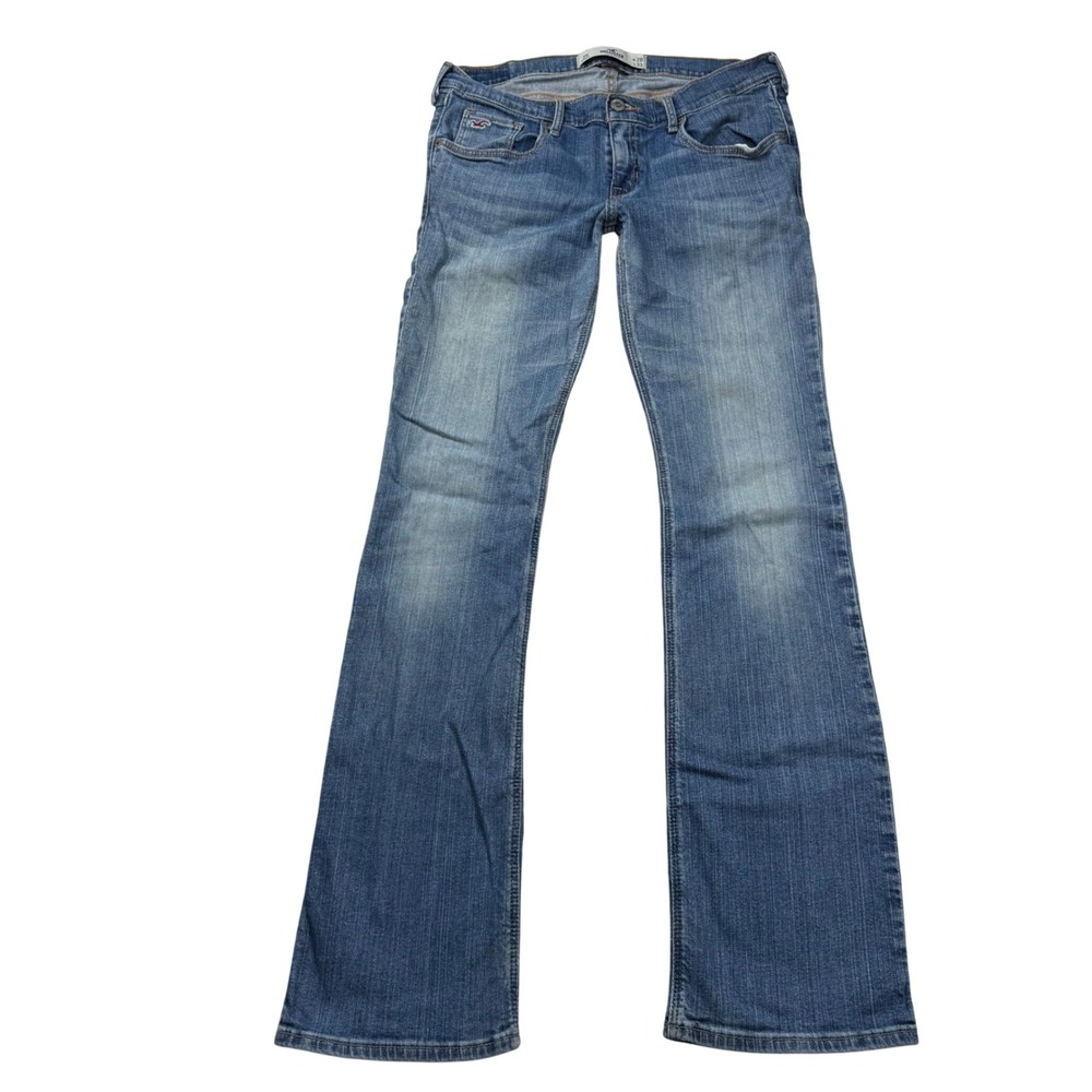 VTG Y2K Hollister So Cal Stretch Bootcut Jeans Ultra Low Rise W28 L33 Size 7R